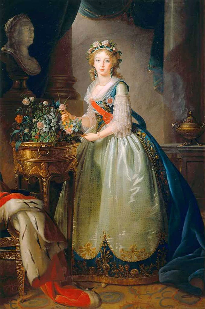 Ritratto di Elisabetta Alekseevna con corona di rose-Hermitage